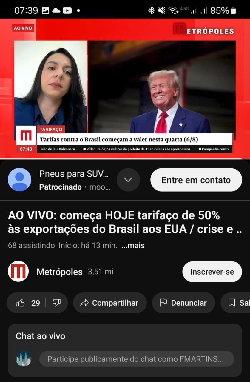 Thaisis Lessa em entrevista ao vivo no Metrópoles